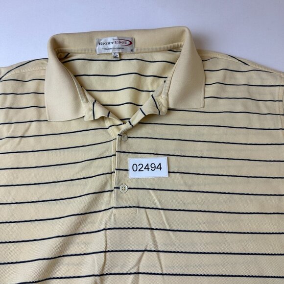 Right Edge Polo Shirt Mens XL Striped Golf Hoar Construction Embroidered Work - Picture 2 of 11